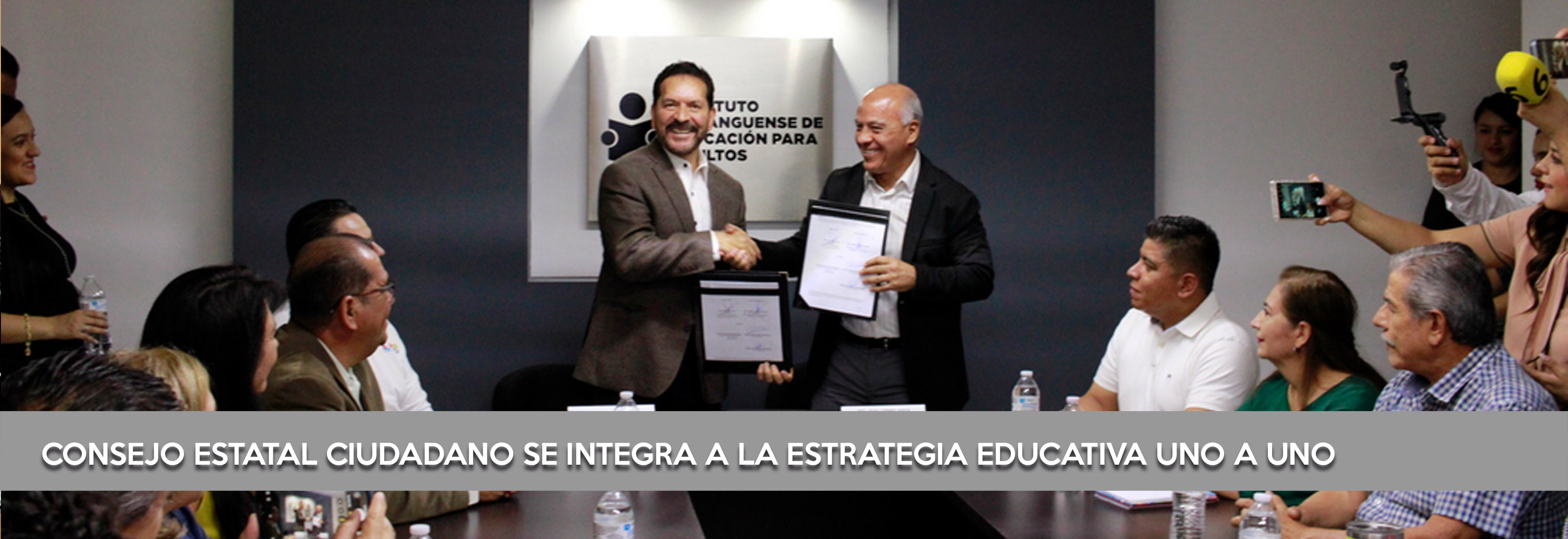 FIRMAN CONVENIO DE COLABORACIÓN EDUCATIVA EL INSTITUTO DURANGUENSE DE EDUCACIÓN PARA ADULTOS Y EL CONSEJO ESTATAL CIUDADANO